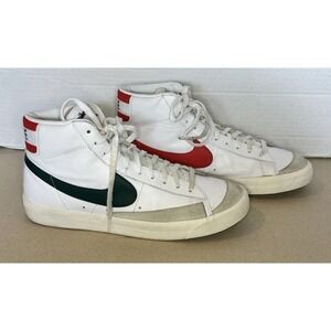 Nike Blazer Mismatched Leather‎ Swoosh Size 13 White Basketball Shoes High Tops